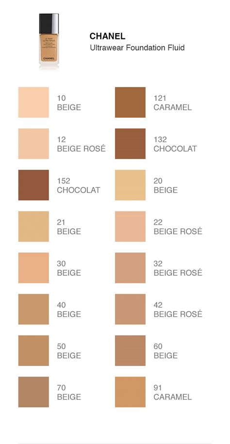 chanel colores|Chanel color chart.